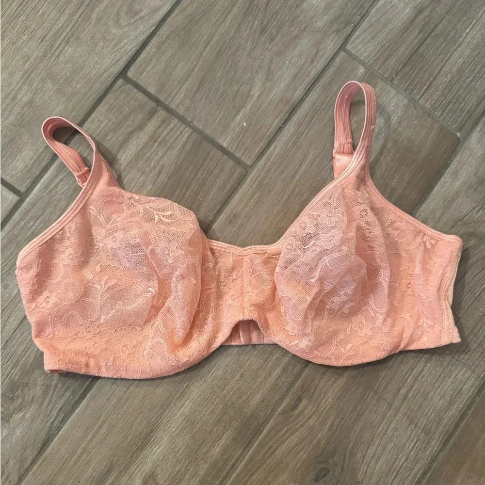 Cacique Lane Bryant Bra size 40DD peach lightly lined Balconette